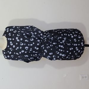 Vince Polka Dot Slouchy Silky Sleeveless Dress XS